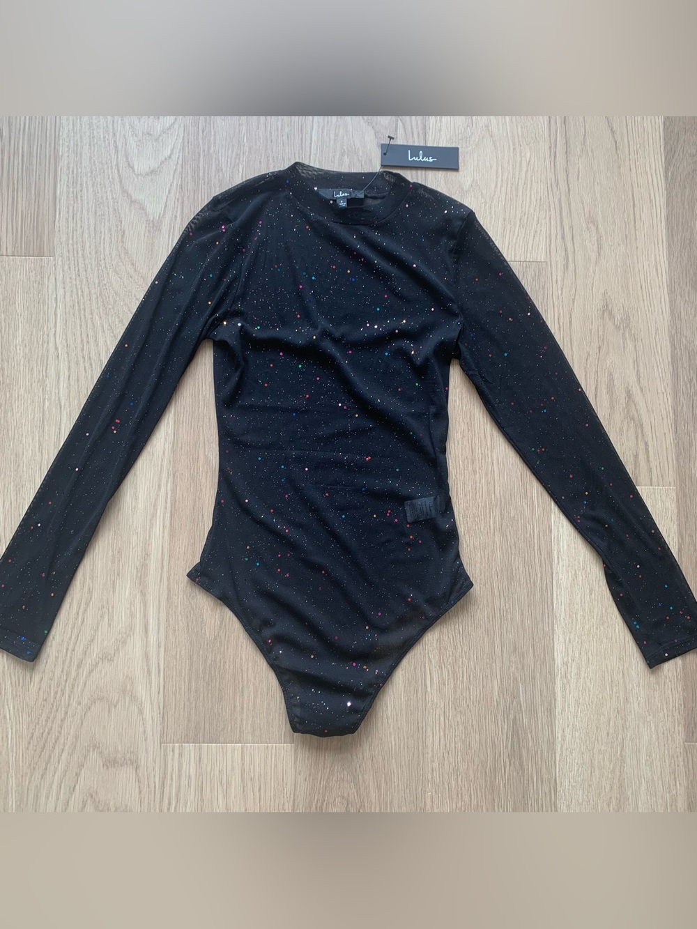 NWT sparkly mesh bodysuit, Lulus